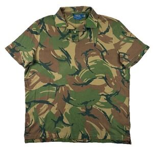 Polo Ralph Lauren Shirt Mens XL Woodland Camo Classic Fit Cotton Pony Military